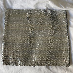 Silver Sequin Skirt
